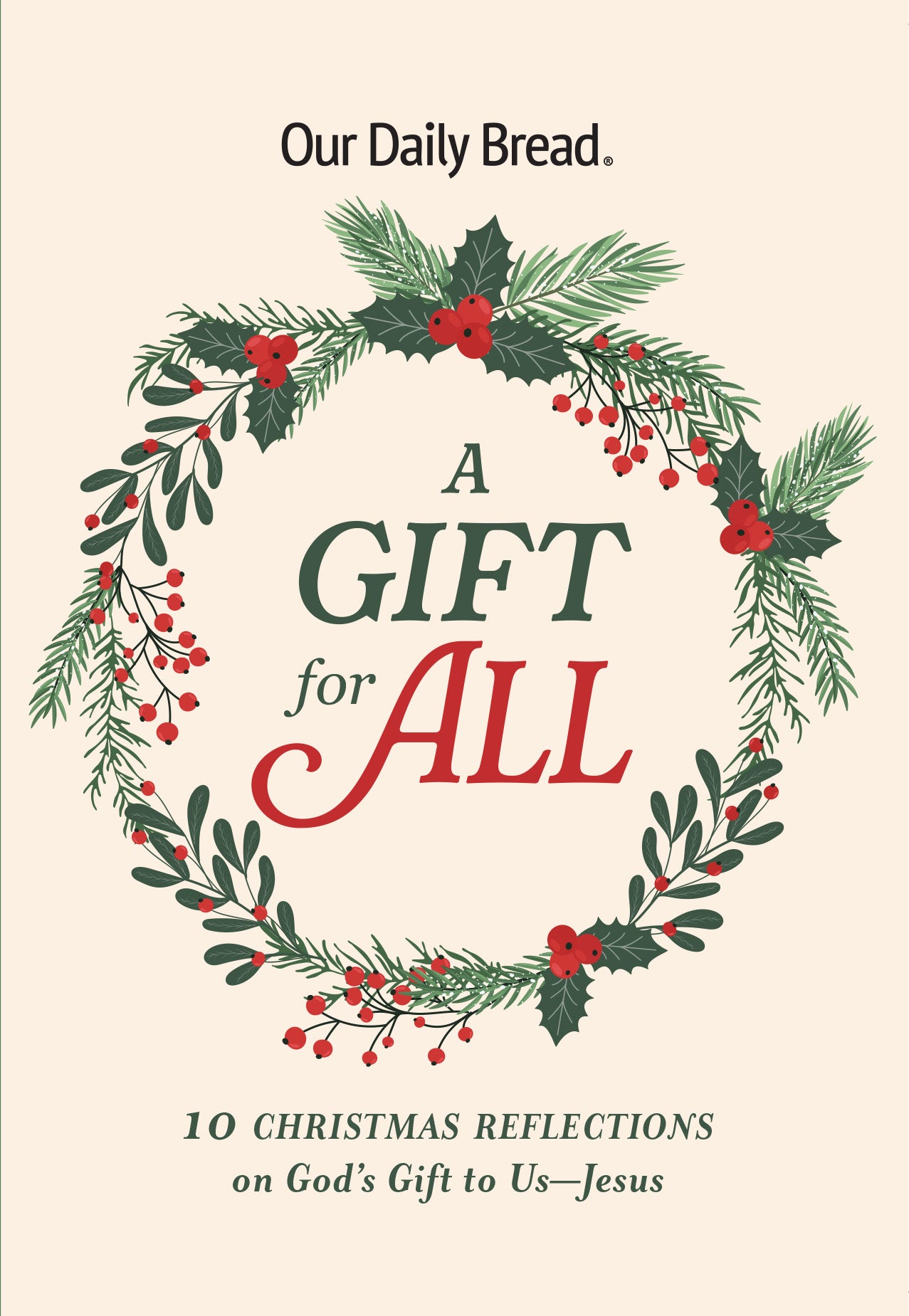 Cover of Christian booklet "A Gift for All-10 Christmas Reflections on God's Gift to Us-Jesus."