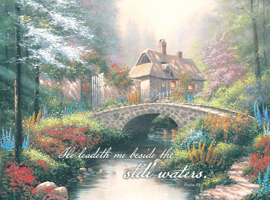 Still Waters: 1000 Piece Jigsaw Puzzle featuring Psalm 23:2
