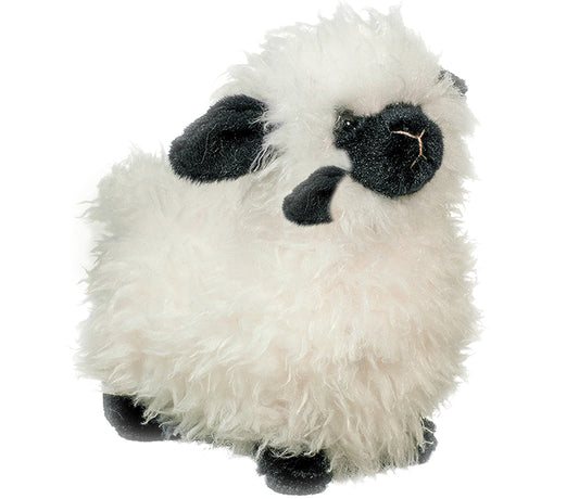 Plush toy Tobias the Lamb – soft white stuffed lamb with black face, ears, and feet, faith-inspired children’s companion.