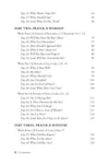 Second page of table of contents for Closer to God: 10 Week prayer study book featuring chapters on reverence, joy, peace, and love