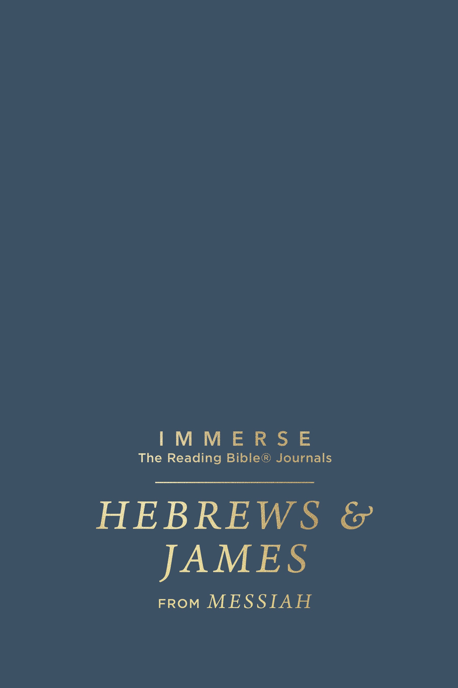 Book cover of 'Hebrews & James' from 'Immerse: The Reading Bible Journals' on a blue background