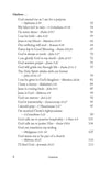 Table of contents page featuring such chapters as My Labour isn't in Vain and I'm Never Alone in the book 'Lord, I Believe' by Lori Hatcher