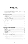 Table of contents featuring such chapters as First Love, Second Chance and Our Commitment in Not Easily Broken book by Joyce & Steven Dinkins