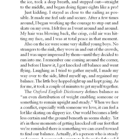 Text page from the book He's Still Good by Katie Dietz in the God Hears Her Collection of Our Daily Bread Publishing on a white background.