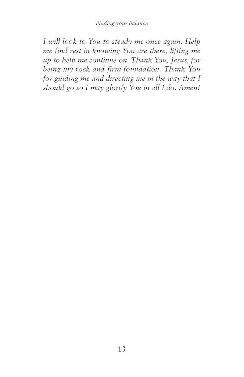 Text page from the book He's Still Good by Katie Dietz in the God Hears Her Collection of Our Daily Bread Publishing on a white background, that includes a prayer.