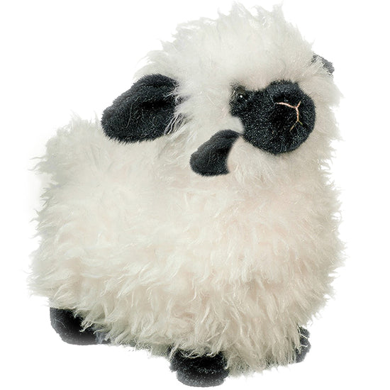 Plush toy Tobias the Lamb – soft white stuffed lamb with black face, ears, and feet, faith-inspired children’s companion.