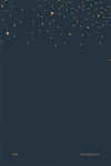 Dark blue back cover with gold star pattern in 'Count Your Blessings: 365-Day Devotional" book from Our Daily Bread Ministries