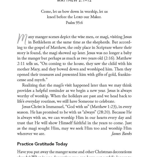 Devotional from January 6 entitled Someone to Celebrate in  'Count Your Blessings: 365-Day Devotional" book from Our Daily Bread Ministries