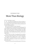 Introduction page of Jesus Was Human Too book by Ryan Lokkesmoe featuring the title More Than Biology and text