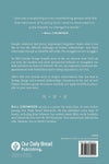 Back cover with text on a blue background from Chapter heading entitled Life of a Slave with Bible reference from Genesis in ' Joseph': Cultivating a Life of Dependence on God Bible study by Bill Crowder, with text on a white background, featuring a quote by Bill Crowder and a logo from Our Daily Bread Publishing.