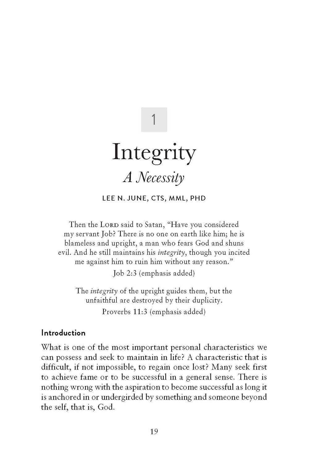 Text on integrity from Man to Man: African American Voices on Faith, Wisdom, and Perseverance book on a white background