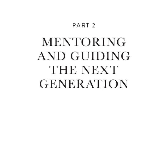 Text entitled 'Mentoring and Guiding the Next Generation Part 2' on a white background from Man to Man: African American Voices on Faith, Wisdom, and Perseverance book on a white background