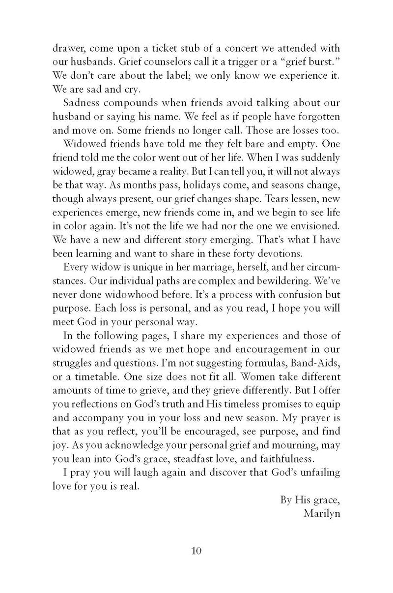 Text page from the introduction of the book 'mourning glories' by Marilyn Nutter with a white background, signed by the author