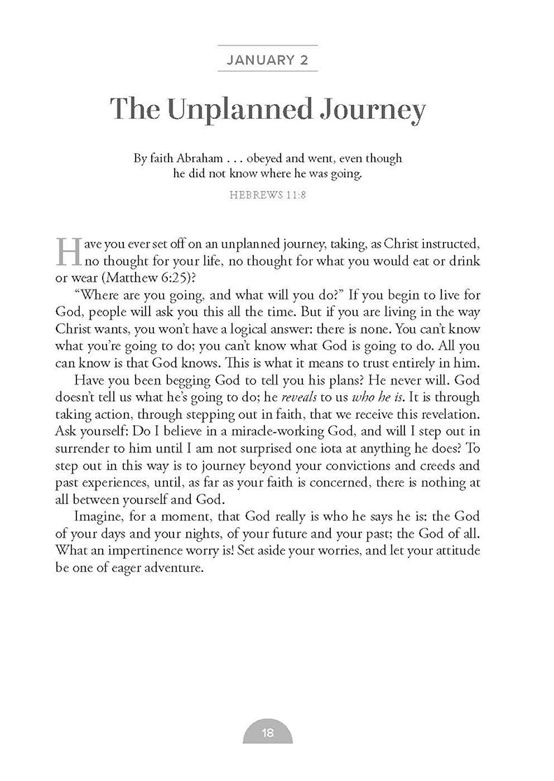 January 2 devotional from My Utmost For His Highest book by Oswald Chambers entitled The Unplanned Journey