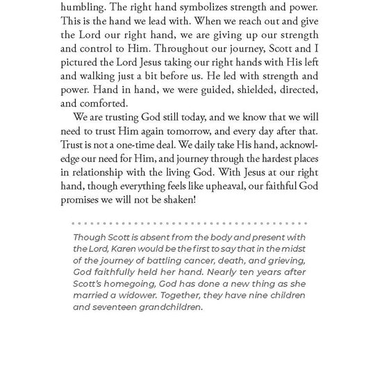 Text page reflective writing on a white background from 'Praying into a More Resilient Faith' by Susan Sorensen published by Our Daily Bread Publishing