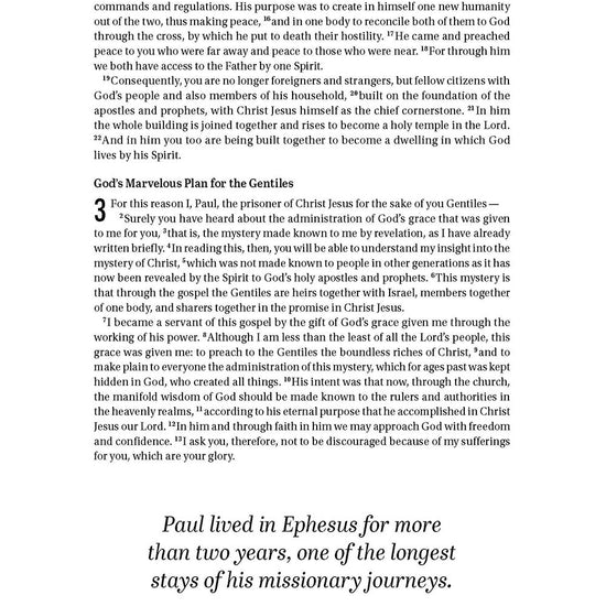 Page of Bible text from Search the Scriptures: Galatians, Ephesians, Philippian & Colossians, a word find book by Our Daily Bread Ministries.