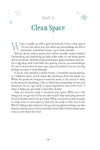 Text page with small faint green designs on white background featuring Day 2 devotional called Clean Space in the 'Truly You: 90 Devotions on Faith, Feelings, and Friends for Teen Girls' book by Sarah Humphrey