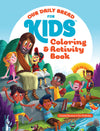 Cover of “Our Daily Bread for Kids: Colouring & Activity Book” with Jesus and diverse children learning and playing outdoors.