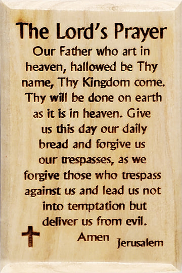 Lord's Prayer Olive Wood Magnet direct from Israel