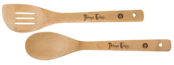 Perhaps Today Bamboo Spoon and Slotted Spatula Set